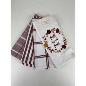 Pack Of 4 Autumn Skies Hand Towels ~ NWT Autumn Kitchen Hand Rags